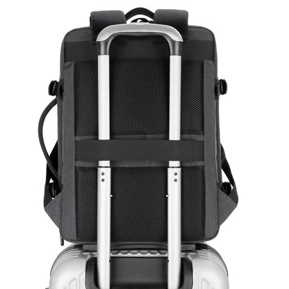 Premium Expandable Travel Backpack with USB Charging Port and Waterproof Oxford Fabric