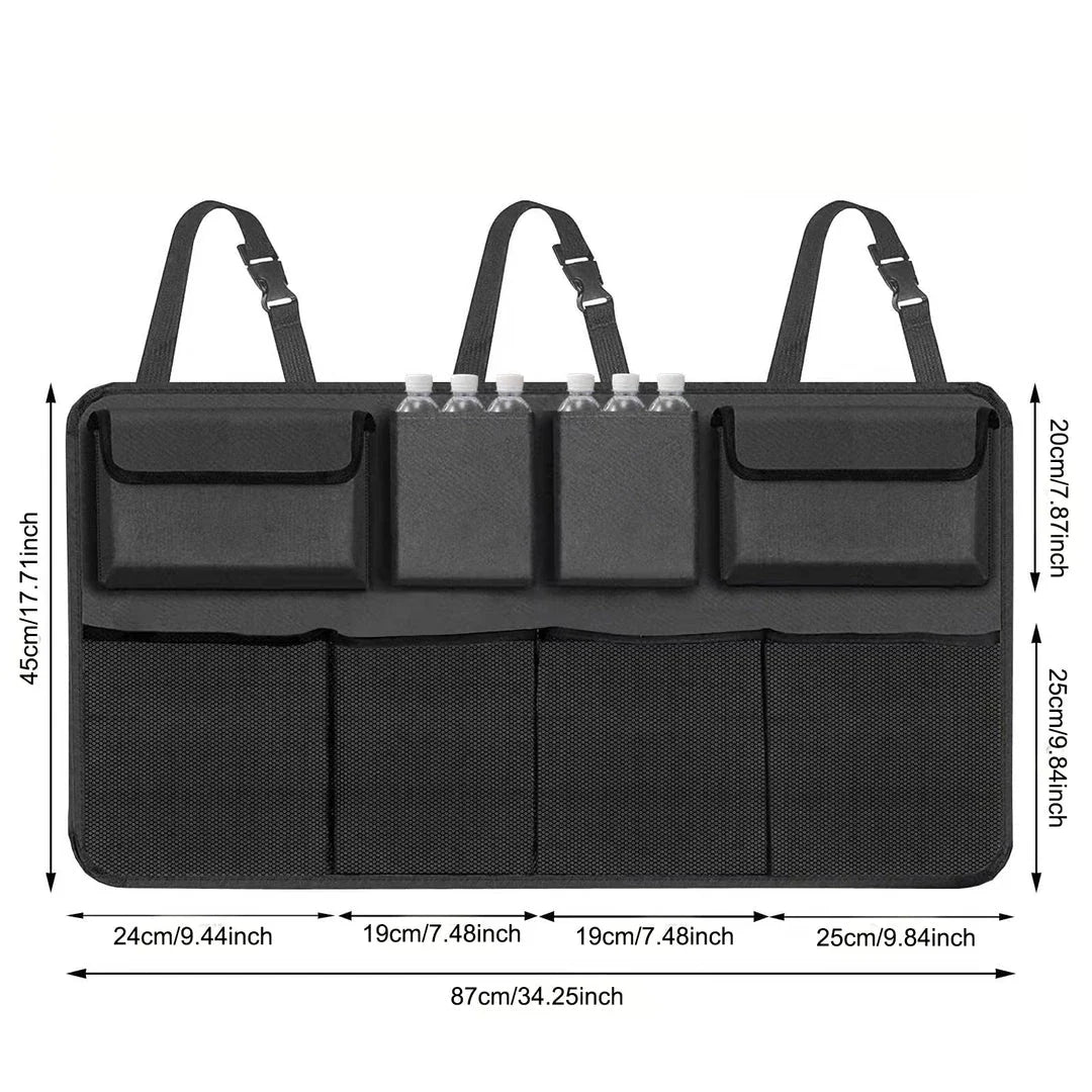 Premium Car Boot Organiser with 8 Large Storage Pockets - Durable Oxford Cloth Construction, Vertical Storage, and Secure Fit