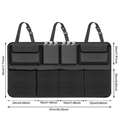 Premium Car Boot Organiser with 8 Large Storage Pockets - Durable Oxford Cloth Construction, Vertical Storage, and Secure Fit
