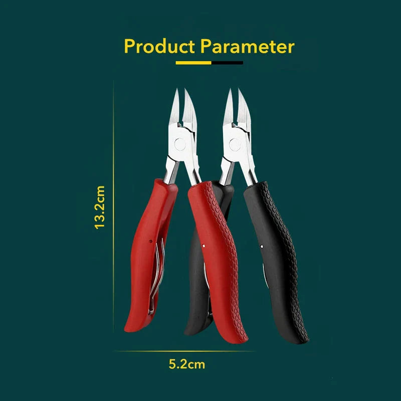 Premium Stainless Steel Toenail Trimmer with Angled Head, Ergonomic Grip, and Protective Storage Tin
