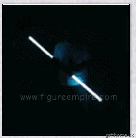 Premium dual-bladed lightsaber with sleek silver hilt, vibrant light modes, and sound effects for authentic Star Wars gameplay