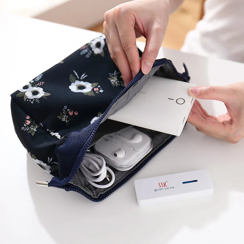 Premium Makeup and Cosmetics Organiser Bag in Flamingo Design with Spacious Interior and Customisable Storage Options