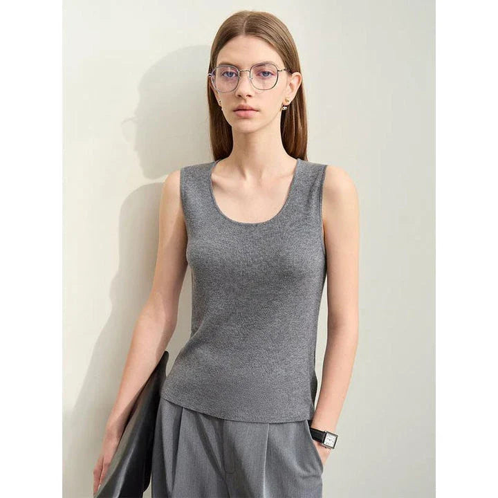 Elegant silk camisole with unique hollow-out design, perfect for summer in the UK