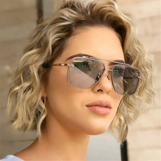 Sophisticated gradient pilot sunglasses with durable alloy frame and UV400 protected lenses for stylish British men