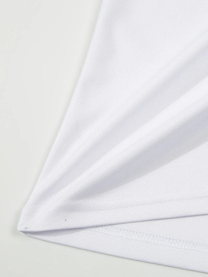 Premium short-sleeve sports shirt for men, featuring a button-down design and breathable, durable polyester fabric