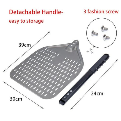 Premium Hard Anodized Aluminium Pizza Peel with Ergonomic Handle and Extra-Large Surface Area for Home Baking