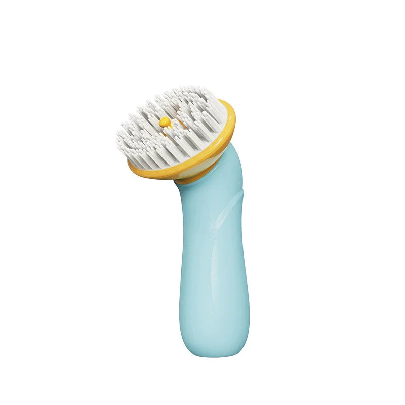 Premium hand-held pet bath brush with soft bristles and ergonomic grip for gentle grooming and cleaning