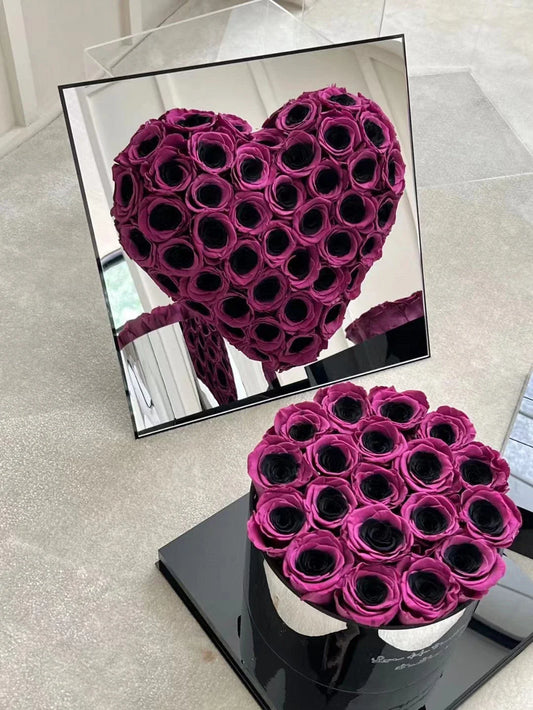 Elegant black plum bow flower pot with preserved plum blossoms, a sophisticated and long-lasting home decor piece