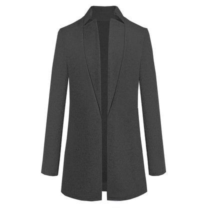 Premium British woollen coat with stand collar, featuring a sleek, slim-fit silhouette and subtle stitching details