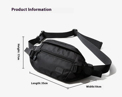 Versatile gents' casual shoulder bag made of premium Oxford cloth with multiple pockets and adjustable strap for organisation and comfort