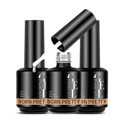 Premium 15ml Base and Top Coat Reinforcement Gel for creating salon-quality nail art designs at home