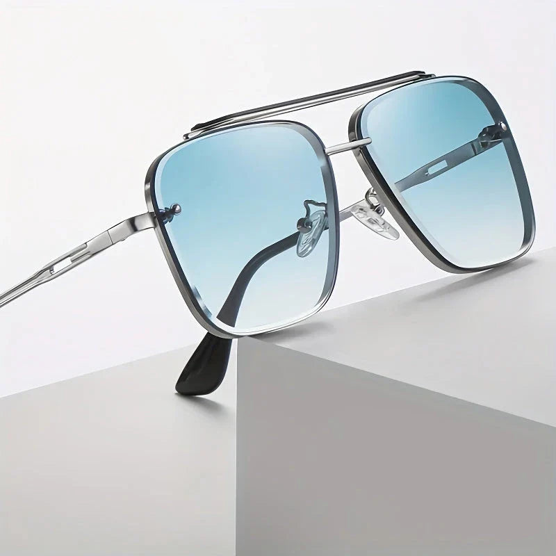 Sophisticated gradient pilot sunglasses with durable alloy frame and UV400 protected lenses for stylish British men