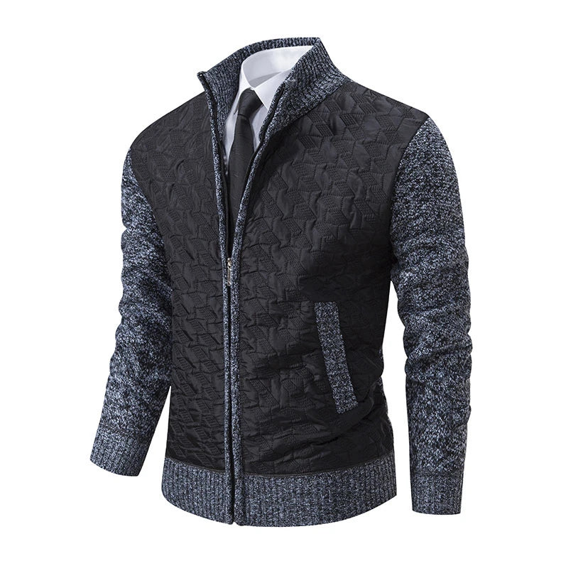 Premium slim-fit jacket with stand collar in a range of classic colours, made from high-quality chenille fabric for exceptional warmth and comfort.