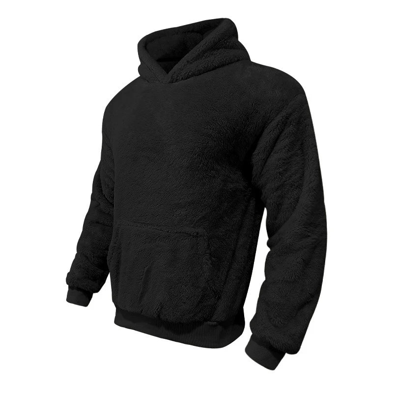 Premium double-faced velvet jumper in a range of sophisticated colours, featuring a relaxed fit and dimensional patch pockets for modern style.