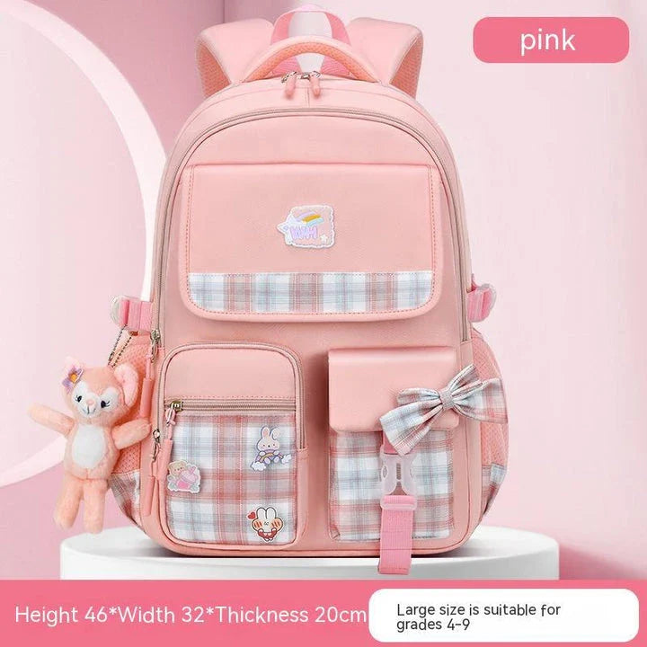 Charming children's backpack with cartoon design, ample capacity, and lightweight nylon construction