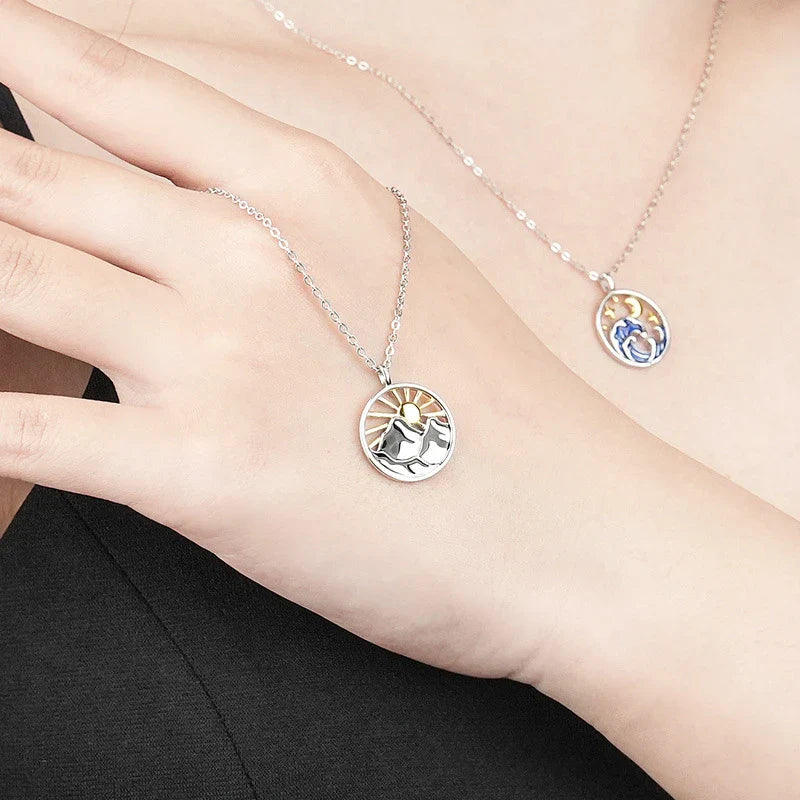 Elegant sterling silver personalised necklace with adjustable chain and customisable engraving