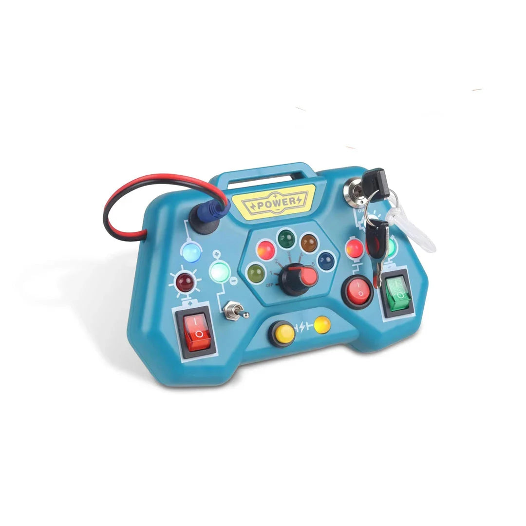 Montessori busy board educational toy for toddlers with various interactive features