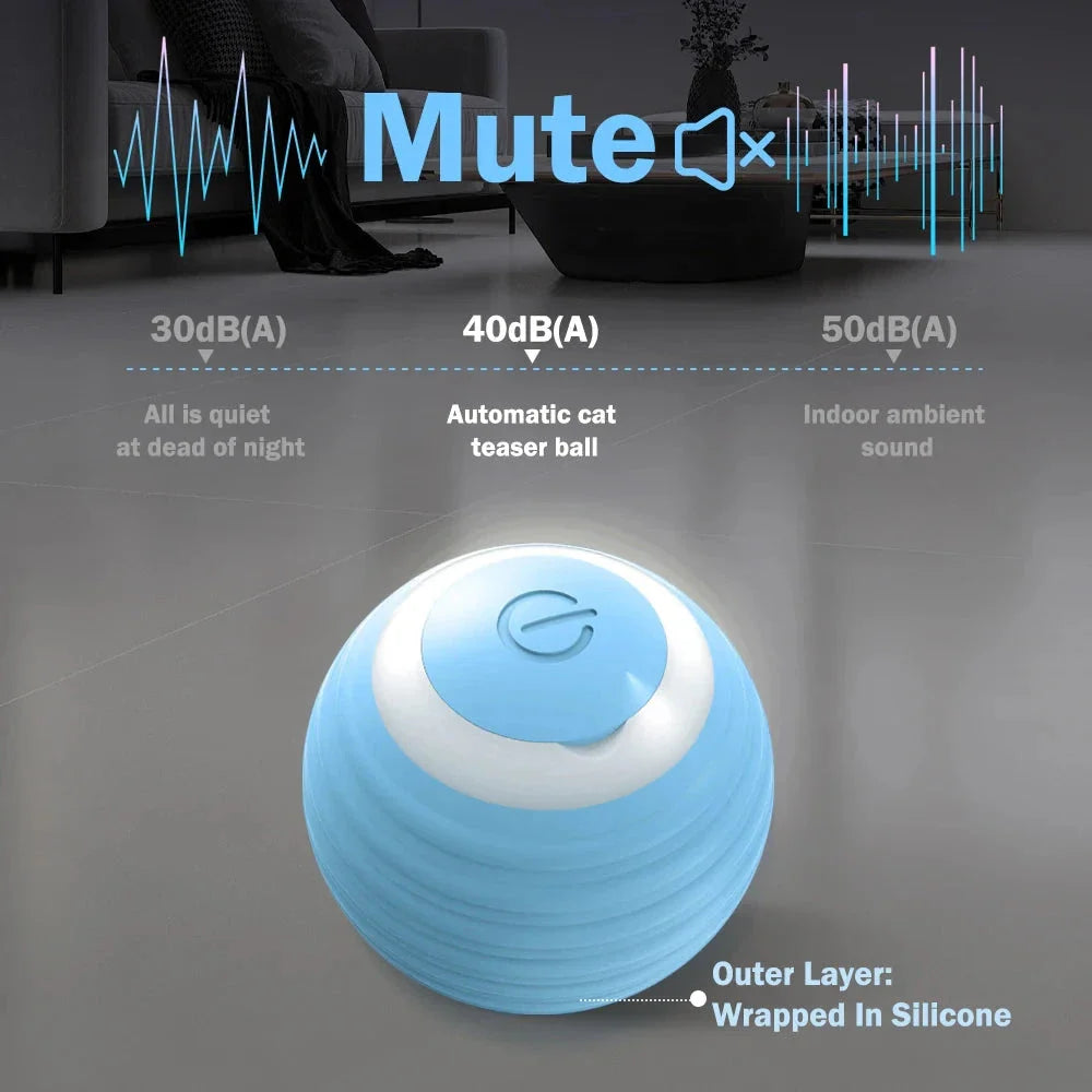 Interactive electric cat toy with 360-degree rotation and obstacle avoidance for endless play