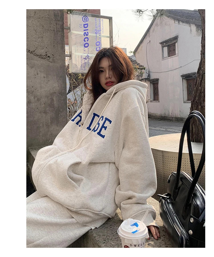 Luxurious hooded cardigan sweater for women in white grey and black colours