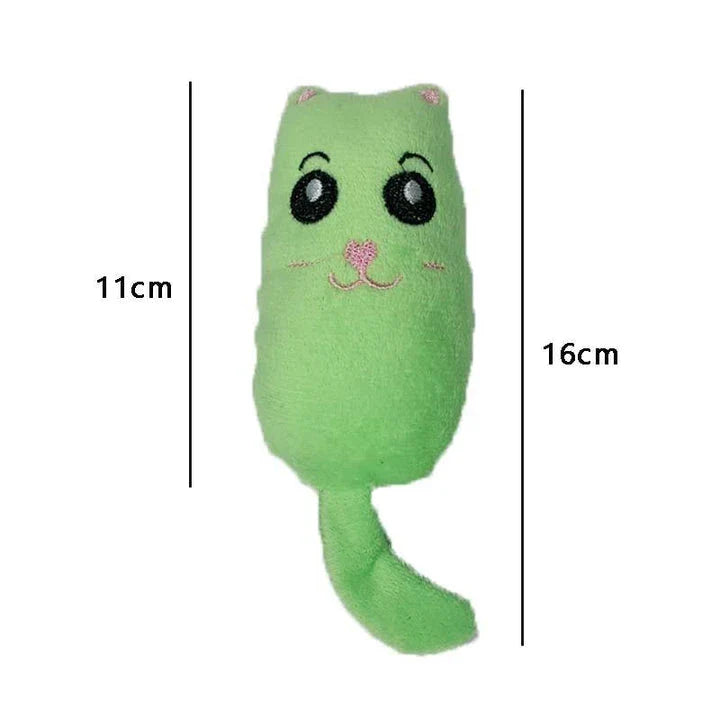 Soft, cuddly catnip-filled plush toy in a grey cotton colour, designed to captivate and entertain your feline friend.