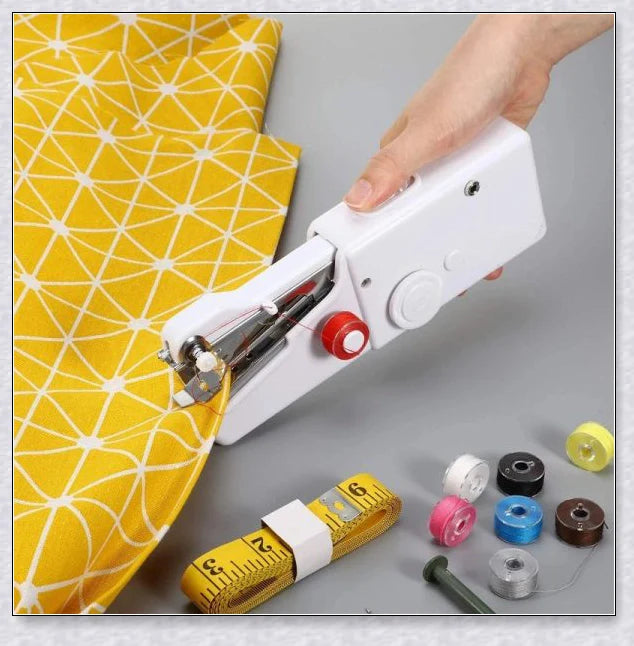 Compact, lightweight, and portable handheld sewing machine with various colour options