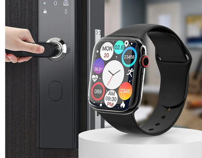 Always On Display Alarm Mood Smart Watch with silicone strap, sleek design, and advanced features for health, fitness, and mood tracking