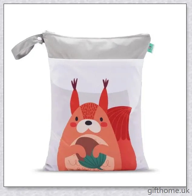 Waterproof nappy bag with multiple pockets and adjustable strap for easy travel with baby