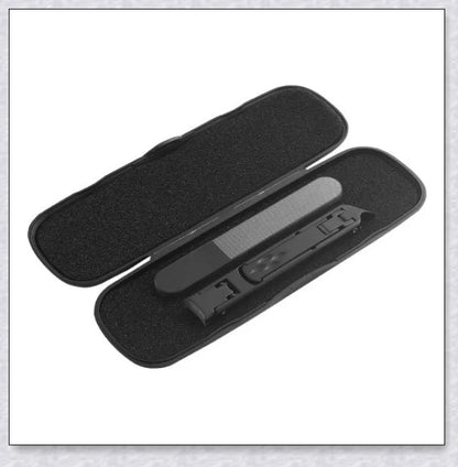 Fold-Away Double-Ended Nail Clipper - Premium British Manicure Set with Stainless Steel Blades and Ergonomic Grip