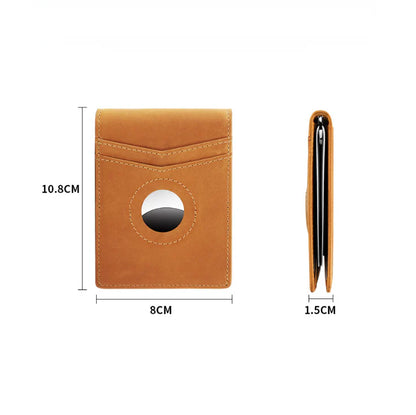 Premium anti-theft genuine leather wallet in a classic brown colour, designed for the discerning British gentleman