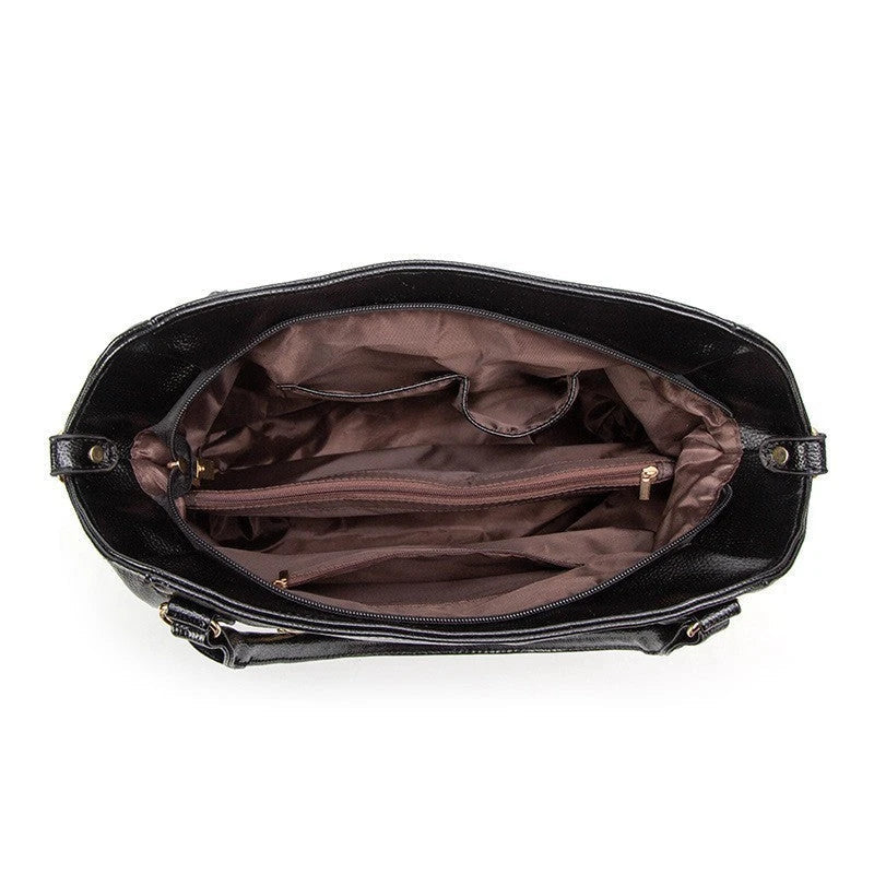 Premium Casual Chic Shoulder Bag in Blue colour, featuring a spacious interior, soft PU material, and a timeless design for the modern British woman.