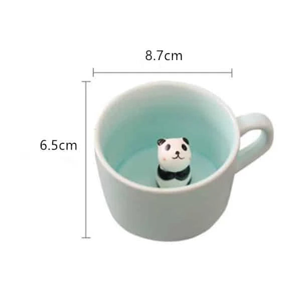 Charming 3D cat-shaped ceramic coffee mug with a whimsical design and generous 220ml capacity