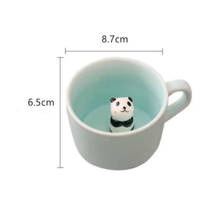 Charming 3D cat-shaped ceramic coffee mug with a whimsical design and generous 220ml capacity