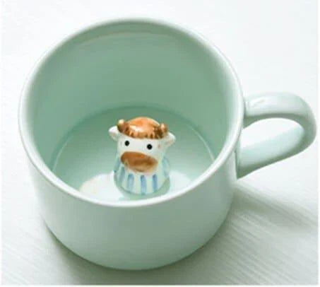 Charming 3D cat-shaped ceramic coffee mug with a whimsical design and generous 220ml capacity