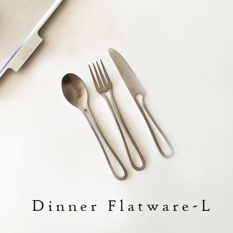 Sophisticated 304 stainless steel cutlery set with sleek black finish for elegant dining in the UK