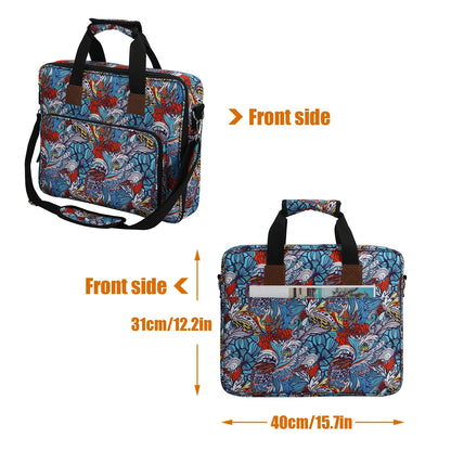 Ethnic Crochet Accessories Storage Bag in Cube Shape, Crafted from Durable 600D Oxford Cloth