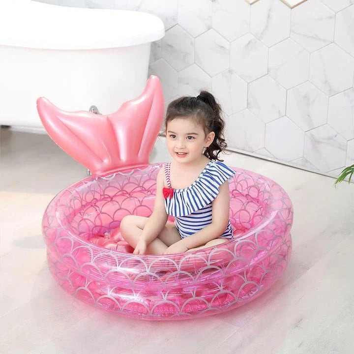 Trendha Kids Baby Inflatable Swimming Pool - Durable PVC Paddling Pool for Outdoor Summer Fun