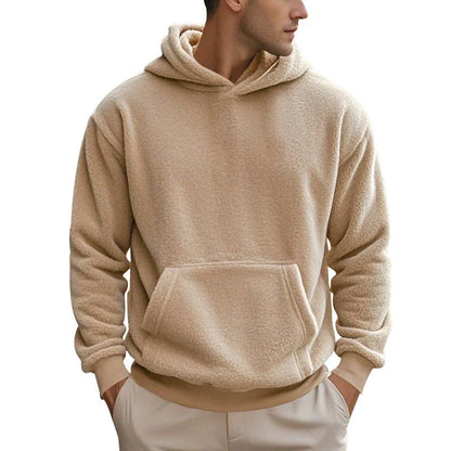 Premium double-faced velvet jumper in a range of sophisticated colours, featuring a relaxed fit and dimensional patch pockets for modern style.