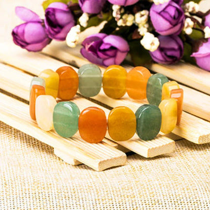 Elegant Tiger Eye crystal bracelet with geometric design, a versatile accessory for women