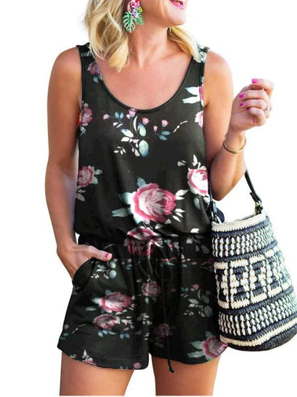 Camisole jumpsuit with drawstring waist, made of premium cotton, available in various colours and sizes
