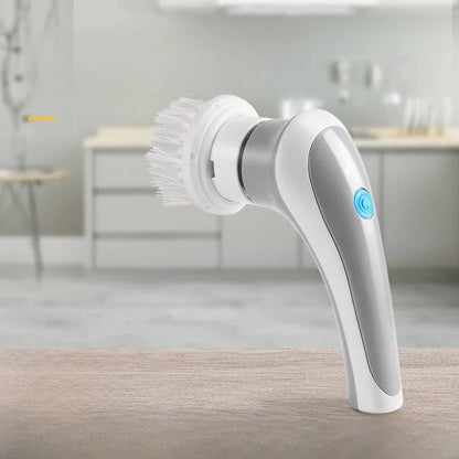 Premium 3-in-1 USB Rechargeable Electric Cleaning Brush with 360° rotation, compact design, and multiple brush heads for versatile household cleaning