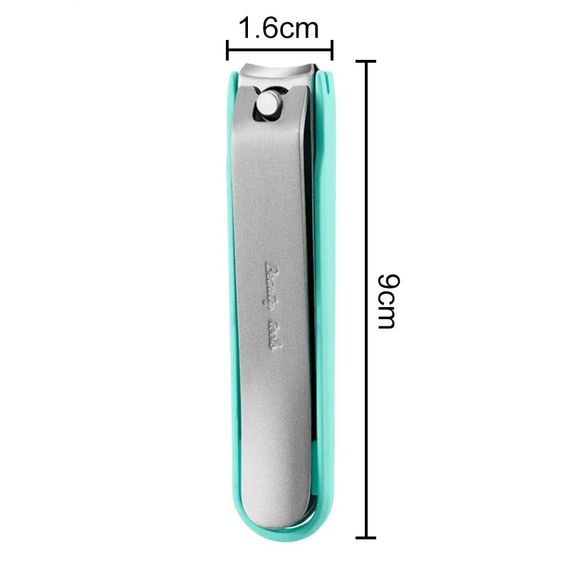 Premium stainless steel nail clippers with anti-splash design, detachable for easy cleaning, suitable for fingernails and toenails