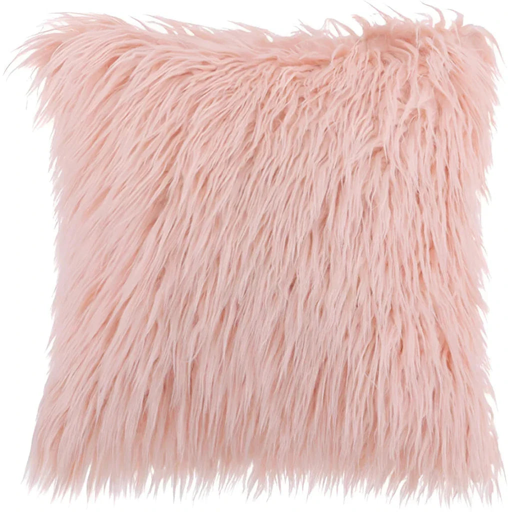 Luxury Plush Square Pillowcase in various colours for elegant home decor