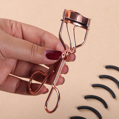 OVW 1PCS Eyelash Curler Clip in rose gold, designed for effortlessly curled and volumized lashes
