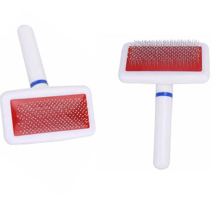 Premium pet grooming brush with stainless steel bristles, designed for gentle yet effective grooming of cats and dogs