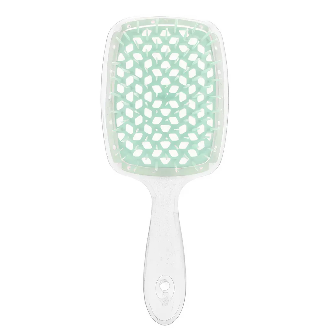 DetanglePro Air Cushion Hair Comb in vibrant colours, designed to effortlessly detangle and smooth all hair types