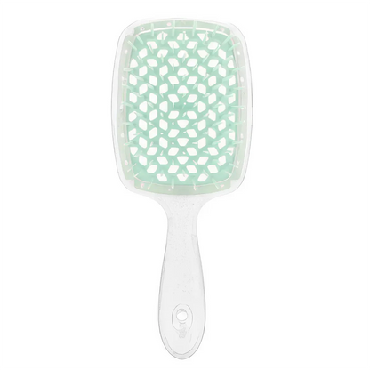 DetanglePro Air Cushion Hair Comb in vibrant colours, designed to effortlessly detangle and smooth all hair types