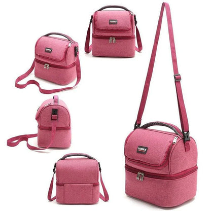 Premium insulated cooler bag with dual compartments for chilled drinks and snacks, made from durable Oxford cloth in a range of stylish colours.
