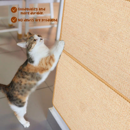 Premium cat scratching mat made with durable sisal fibres, available in multiple sizes to protect furniture from scratches