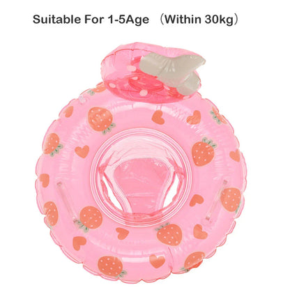 Vibrant inflatable baby swim ring with double handles and anti-leakage design for safe and enjoyable water play