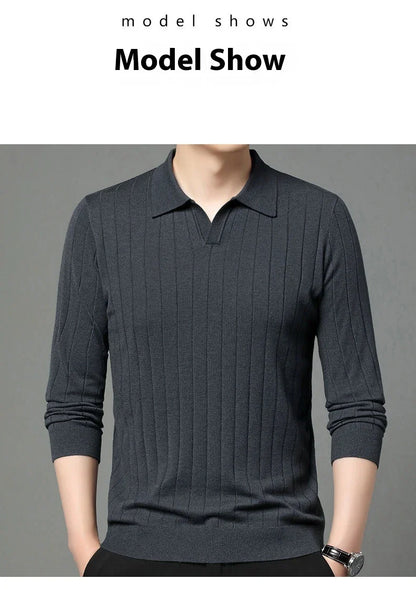 Men's autumn pullover sweater in various colours and sizes, featuring a cosy and versatile design for casual wear